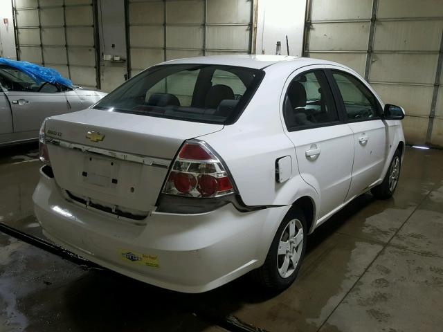 KL1TD56E39B609903 - 2009 CHEVROLET AVEO LS 白色 照片 4