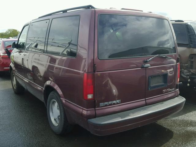 1GKDM19W6VB554839 - 1997 GMC SAFARI XT BURGUNDY photo 3