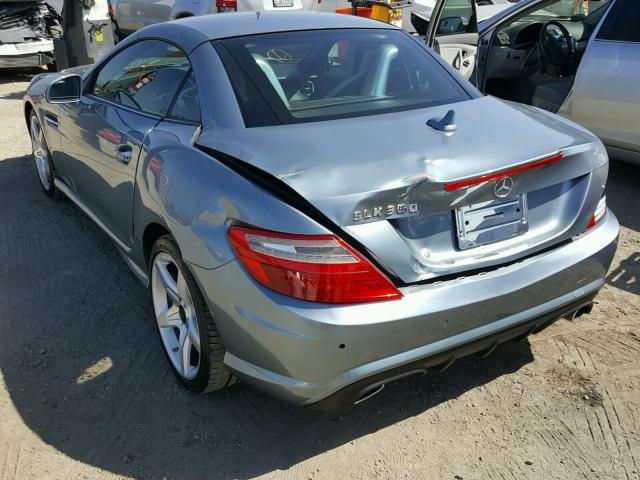 WDDPK5HA6CF040383 - 2012 MERCEDES-BENZ SLK 350 BLUE photo 3