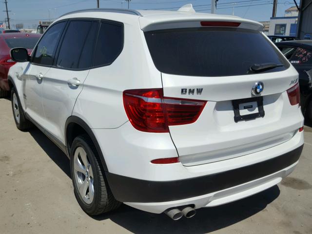 5UXWX5C53CL723076 - 2012 BMW X3 XDRIVE2 WHITE photo 3