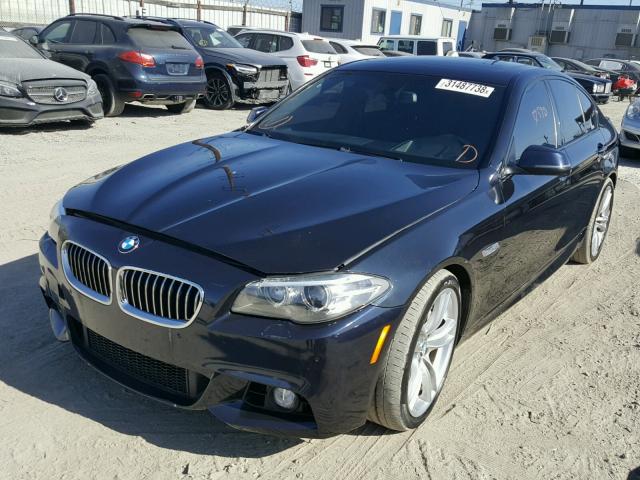 WBA5B1C57ED478412 - 2014 BMW 535 I BLUE photo 2