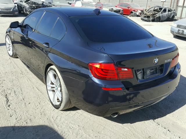 WBA5B1C57ED478412 - 2014 BMW 535 I BLUE photo 3