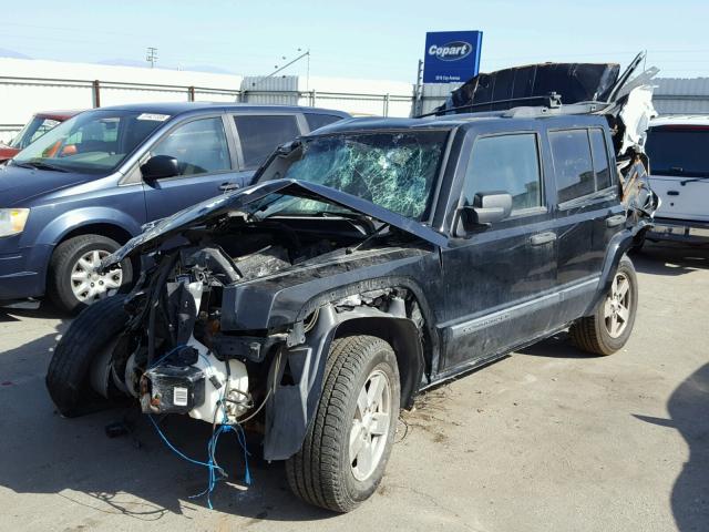 1J8HH48N86C253814 - 2006 JEEP COMMANDER BLACK photo 2
