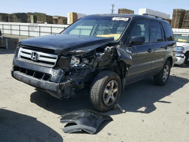 5FNYF28667B046384 - 2007 HONDA PILOT EXL BLACK photo 2