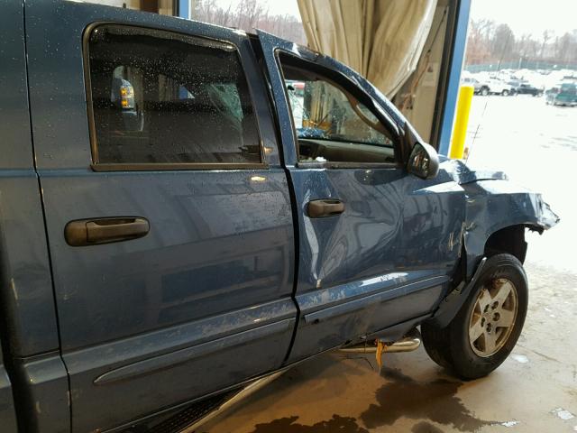 1D7HW48K26S664902 - 2006 DODGE DAKOTA QUA BLUE photo 9