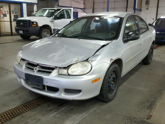 1B3ES46C82D527497 - 2002 DODGE NEON SE SILVER photo 2