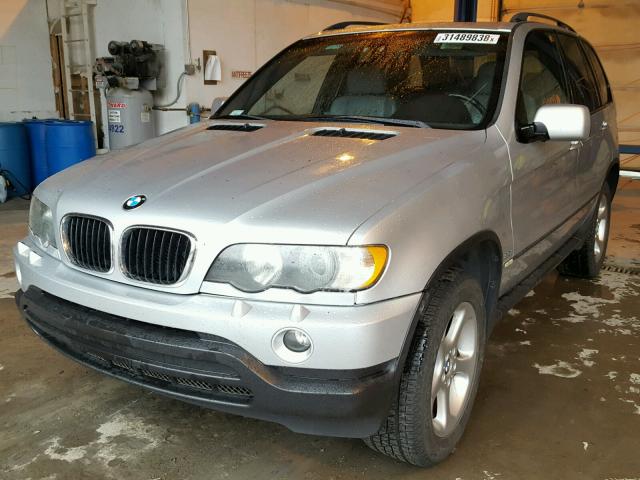 5UXFA53543LV78275 - 2003 BMW X5 3.0I SILVER photo 2