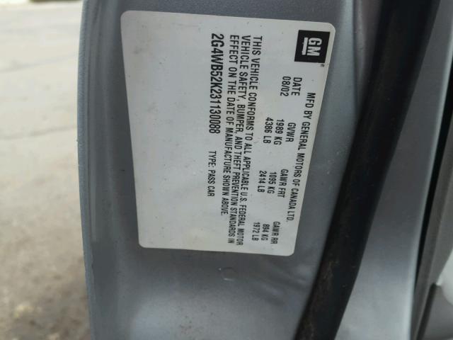 2G4WB52K231130088 - 2003 BUICK REGAL LS 银色 照片 10