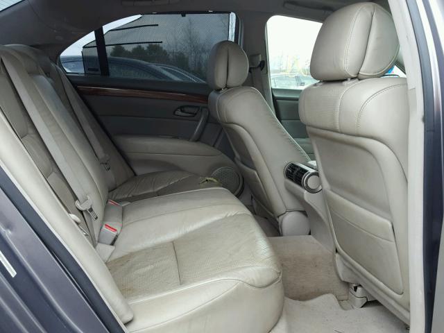 JH4KB16545C017285 - 2005 ACURA RL GRAY photo 6