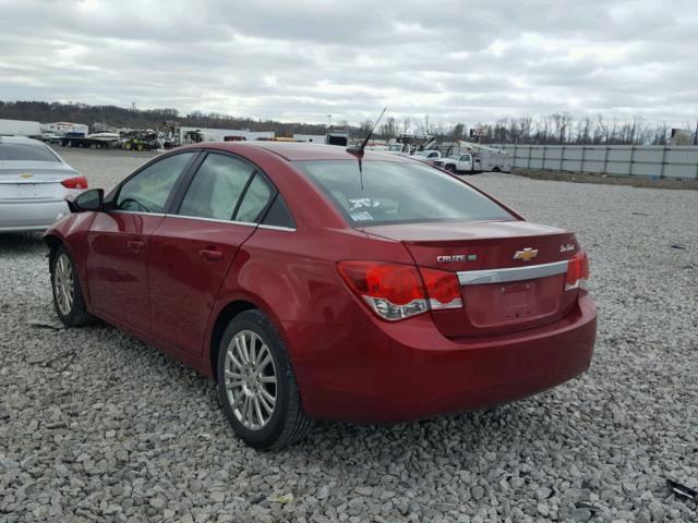 1G1PJ5S97B7200803 - 2011 CHEVROLET CRUZE ECO RED photo 3