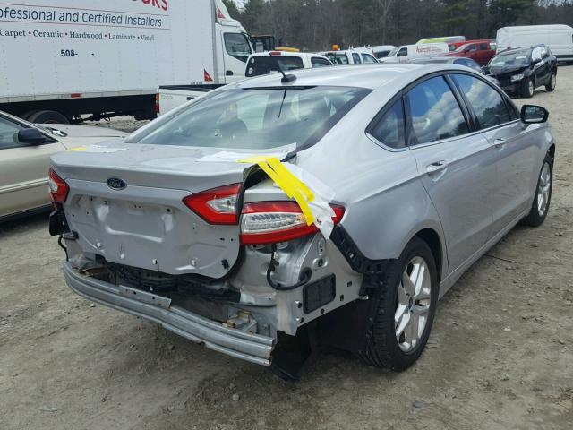 3FA6P0HR2DR236444 - 2013 FORD FUSION SE GRAY photo 4