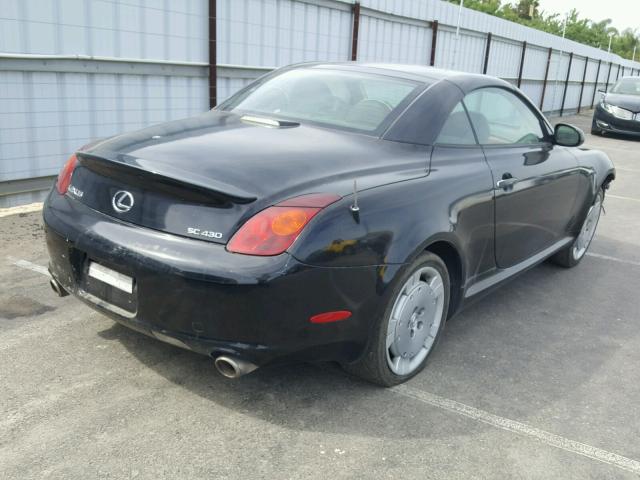 JTHFN48Y520013423 - 2002 LEXUS SC 430 BLACK photo 4