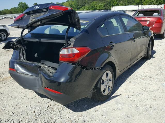 KNAFX4A6XF5264643 - 2015 KIA FORTE LX BLACK photo 4