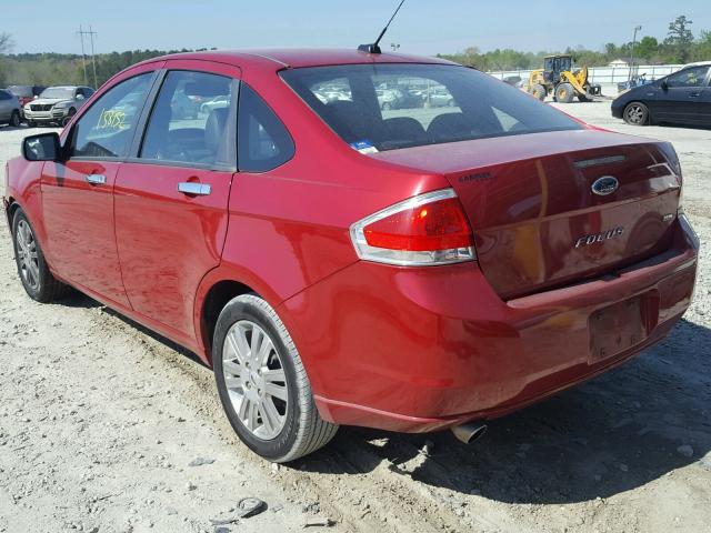 1FAHP3HNXAW276223 - 2010 FORD FOCUS SEL RED photo 3