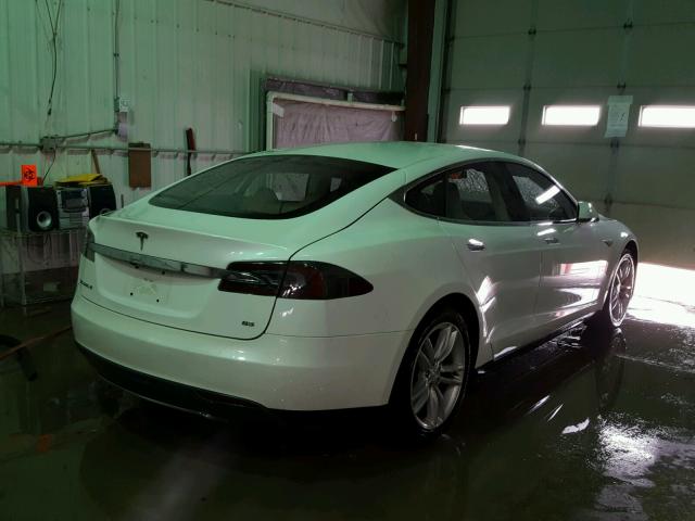 5YJSA1H17EFP41098 - 2014 TESLA MODEL S Սպիտակ լուսանկար 4