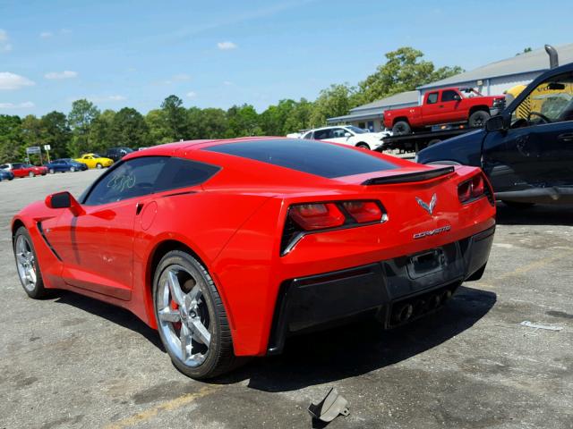 1G1YB2D79E5112217 - 2014 CHEVROLET CORVETTE S RED photo 3