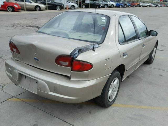 1G1JC524517304466 - 2001 CHEVROLET CAVALIER B GOLD photo 4