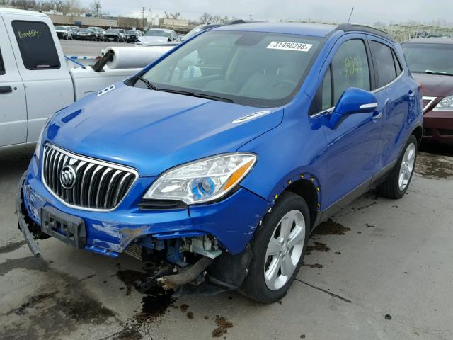 KL4CJASB6GB572519 - 2016 BUICK ENCORE BLUE photo 2