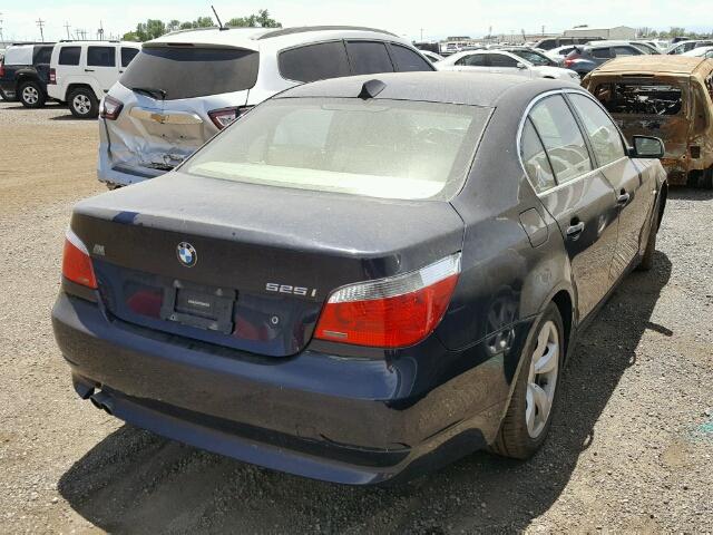 WBANE53517CW67001 - 2007 BMW 525I BLUE photo 4