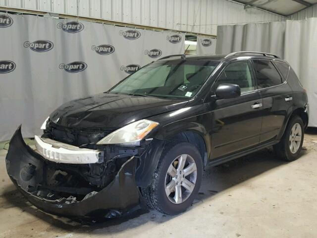 JN8AZ08W67W639613 - 2007 NISSAN MURANO SL BLACK photo 2