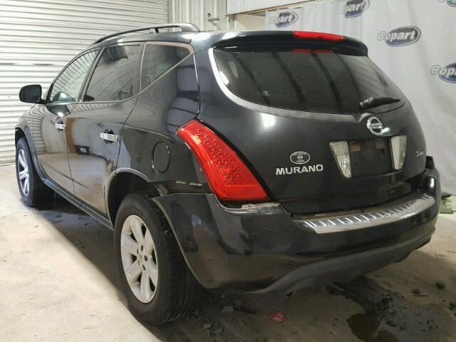 JN8AZ08W67W639613 - 2007 NISSAN MURANO SL BLACK photo 3