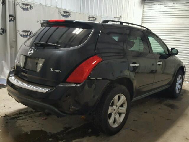 JN8AZ08W67W639613 - 2007 NISSAN MURANO SL BLACK photo 4