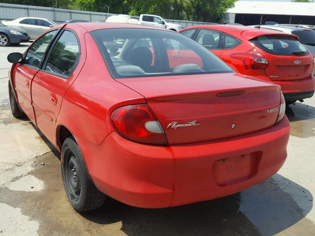1P3ES46C21D174526 - 2001 PLYMOUTH NEON BASE 红色 照片 3