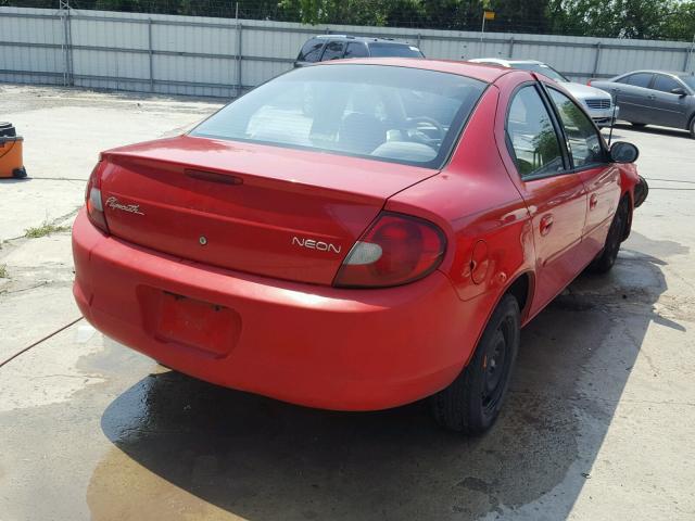 1P3ES46C21D174526 - 2001 PLYMOUTH NEON BASE 红色 照片 4