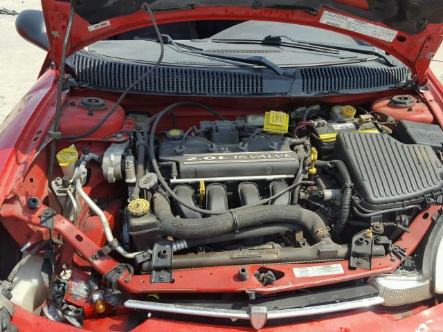 1P3ES46C21D174526 - 2001 PLYMOUTH NEON BASE 红色 照片 7