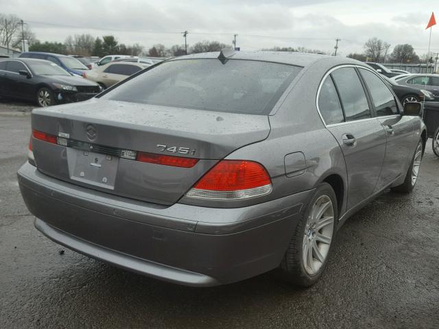 WBAGL63444DP71712 - 2004 BMW 745 I GRAY photo 4