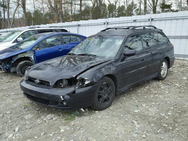 4S3BH646445300832 - 2004 SUBARU LEGACY GT BLACK photo 2