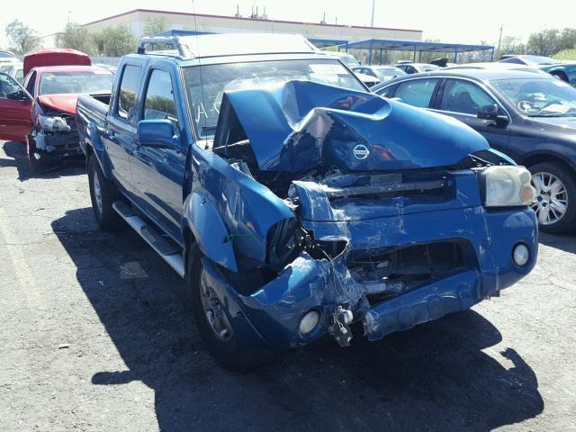 1N6ED27T73C414656 - 2003 NISSAN FRONTIER C BLUE photo 1