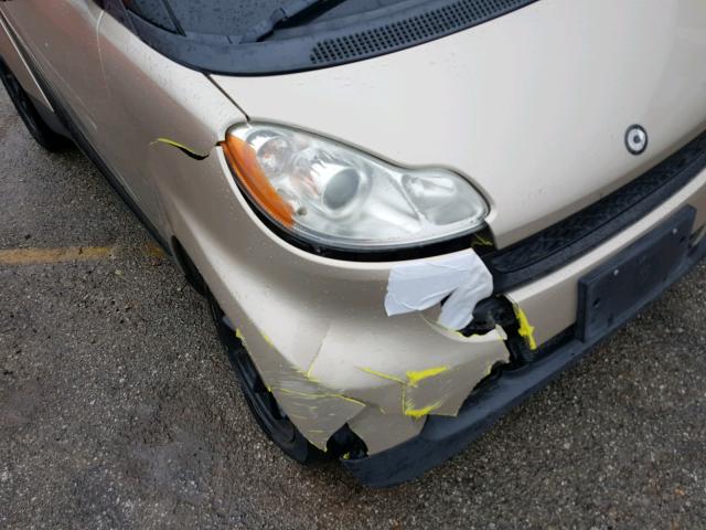 WMEEK31X58K170711 - 2008 SMART FORTWO PAS 金色 照片 9