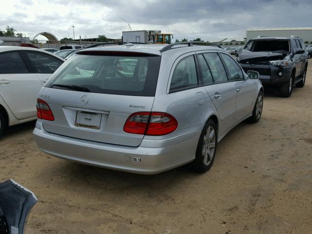 WDBUH87X88B200229 - 2008 MERCEDES-BENZ E 350 4MAT SILVER photo 4