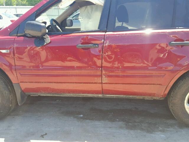 5FNYF18166B018615 - 2006 HONDA PILOT LX MAROON photo 9