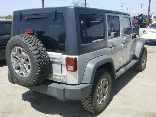 1J4GA39158L507036 - 2008 JEEP WRANGLER U SILVER photo 4