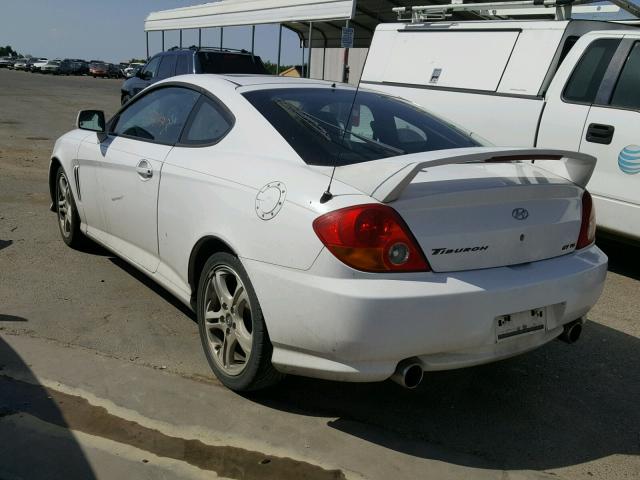 KMHHN65F74U125219 - 2004 HYUNDAI TIBURON GT WHITE photo 3