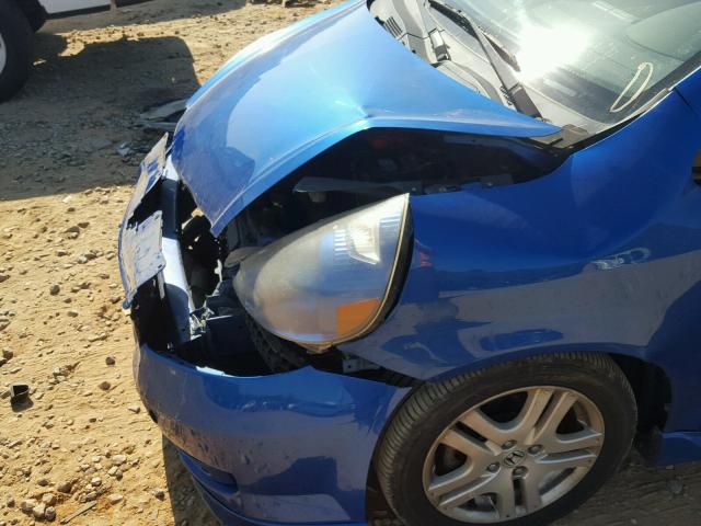 JHMGD38657S035241 - 2007 HONDA FIT S BLUE photo 9