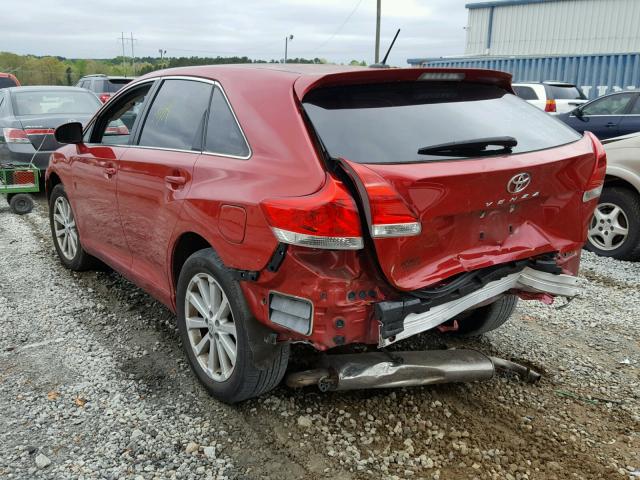 4T3ZA3BB5AU032346 - 2010 TOYOTA VENZA BASE RED photo 3