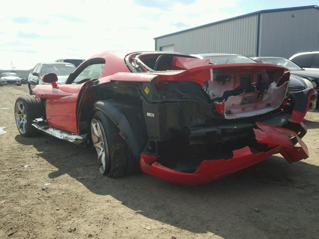 1B3JZ69Z49V500078 - 2009 DODGE VIPER SRT- RED photo 3