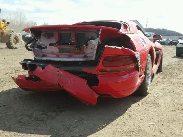 1B3JZ69Z49V500078 - 2009 DODGE VIPER SRT- RED photo 4