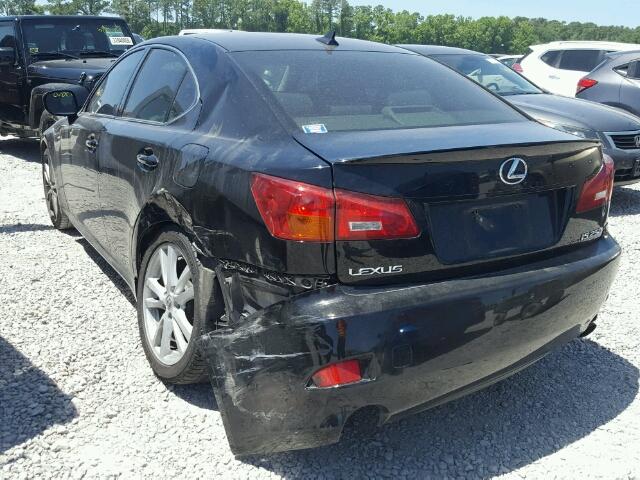 JTHBK262075038864 - 2007 LEXUS IS 250 BLACK photo 3