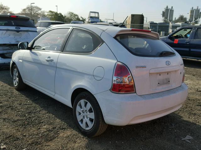 KMHCM3AC1AU162320 - 2010 HYUNDAI ACCENT BLU WHITE photo 3