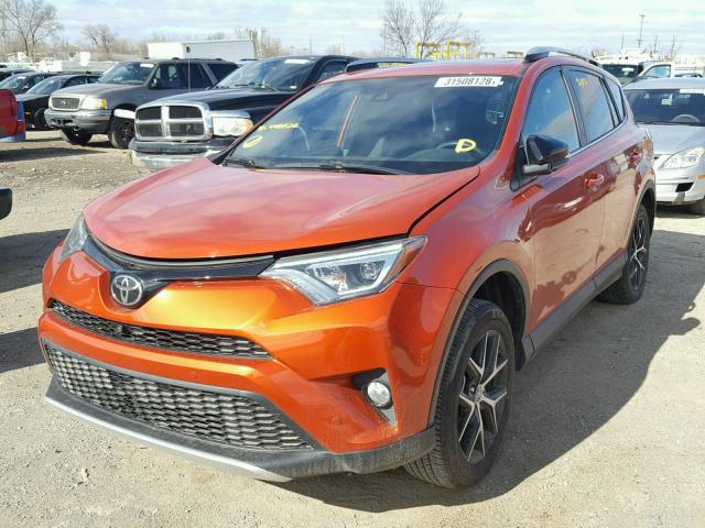 2T3JFREV6GW448826 - 2016 TOYOTA RAV4 SE ORANGE photo 2