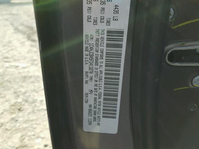 1C4NJCBA5FD413270 - 2015 JEEP COMPASS SP GRAY photo 10