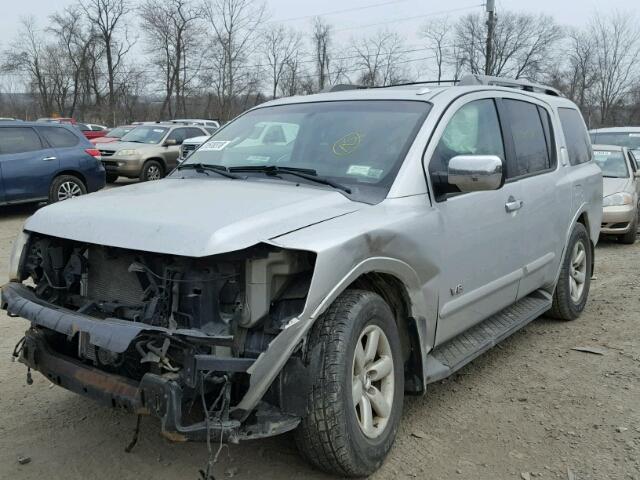 5N1AA08C48N633241 - 2008 NISSAN ARMADA SE SILVER photo 2