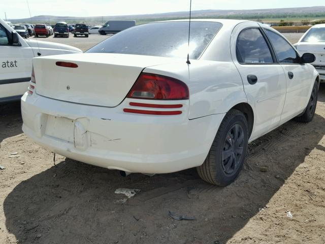 1B3EL36T54N348502 - 2004 DODGE STRATUS SE WHITE photo 4