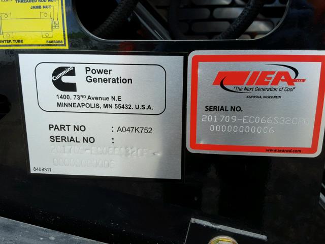 201709EC066S32CPG - 2017 CUMMINS GENERATOR BLACK photo 10