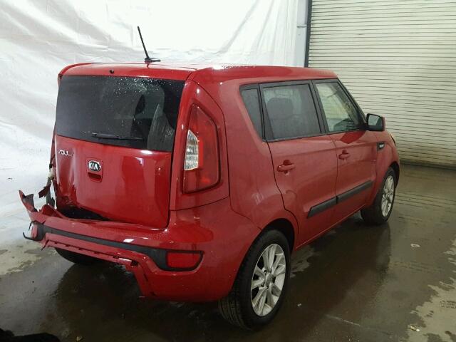 KNDJT2A54D7629176 - 2013 KIA SOUL RED photo 4