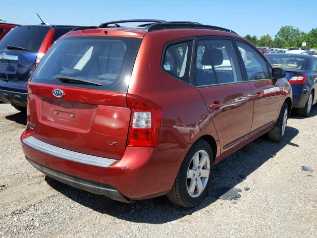 KNAFG525987207157 - 2008 KIA RONDO BASE RED photo 4